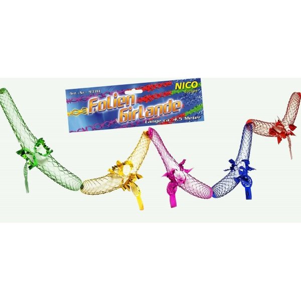 Folien-Girlanden, sortiert, 4,5 m lang