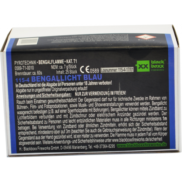 Bengallicht Blau, 25er Pack T1