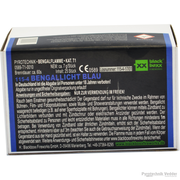 Bengallicht Blau, 25er Pack T1