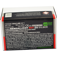 Bengallicht Rot zu Silber, 25er Pack T1