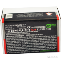 Bengallicht Rot zu Silber, 25er Pack T1