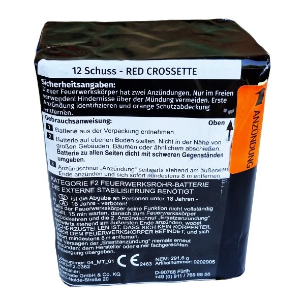 Red Crossette, 12 Schuss