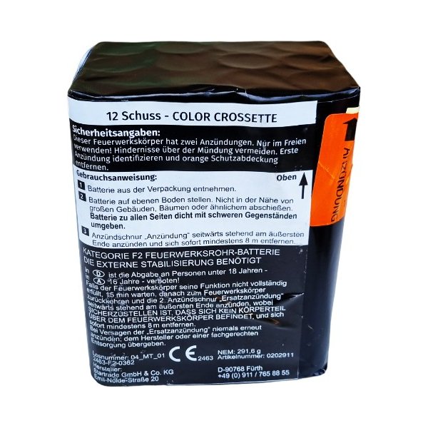 Color Crossette, 12 Schuss