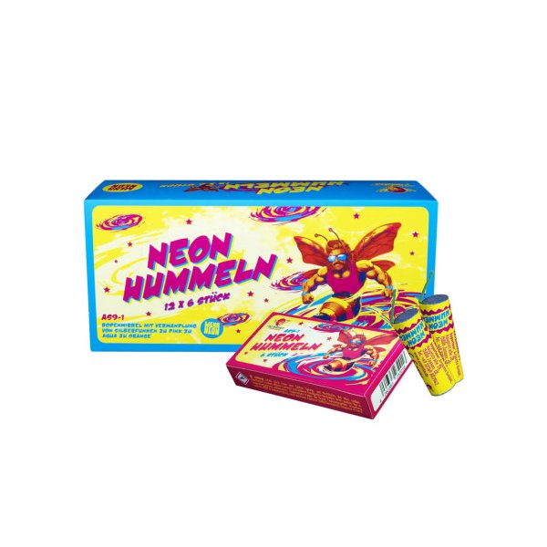 Neon Hummeln, 6 Stk