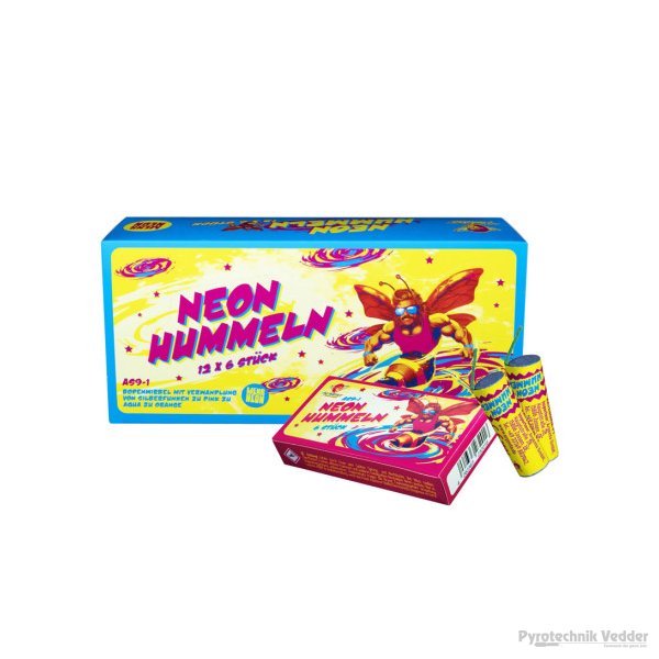 Neon Hummeln, 6 Stk